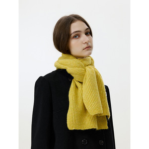 Star Pattern Solid Color Wool Blend Knitted Scarf Thick Warm Winter Women Neck Warmer Muffler <b>Pashmina</b> <b>Shawls</b> Wraps - Product Image 4