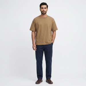 Camiseta de Algodón Peinado de Manga Corta y Cuello Redondo con Logotipo Personalizado OEM, Talla Grande, Cultura Corporativa, Logotipo Impreso - Product Image 1