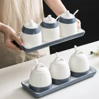 Bouteille à épices de cuisine en céramique pour sauce soja, vinaigre, poivre et autres ingrédients – Récipient de stockage alimentaire