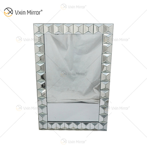Modern <strong>Rectangular</strong> Multi-Facet Glass <strong>Wall</strong> <strong>Mirror</strong> WXM-1010 for Wedding Decor - Product Image 5