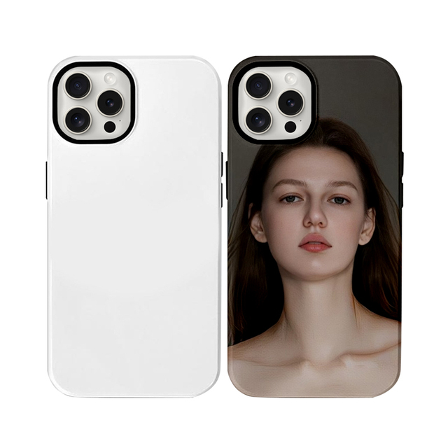 2in1 Smartphone Phone Cases for Sublimation Blank DIY Printing Smart Mobile Cover Factory Personalised 3D 2 in 1 Cell Phone Case