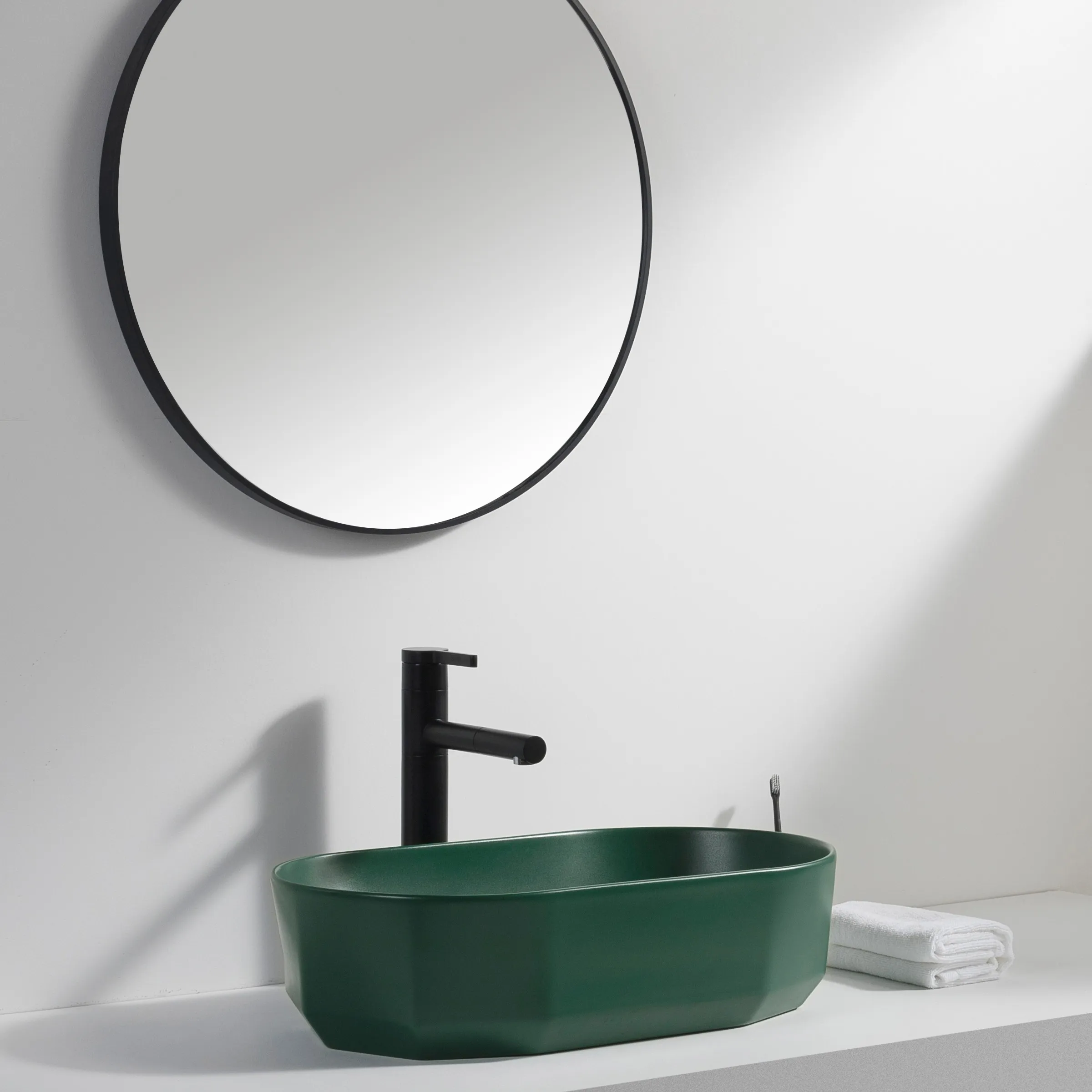 ESERO Ceramic Grace Design Arbeits platte Waschbecken Matte Farbe Art Basin For Hotel