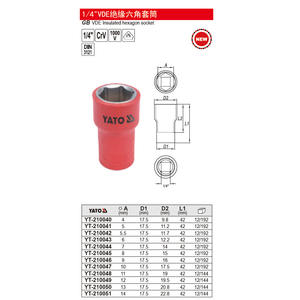 Yato Insulated Hex <b>Socket</b> 17mm 1000V Industrial Use - Product Image 2