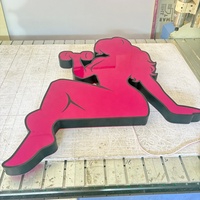 Letrero Luminoso LED para Gimnasio de Mujeres, Letrero Exterior Impermeable con Letras en 3D, Letrero con Logotipo LED Personalizado para Decoración de Pared