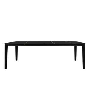 طاولة طعام إيطالية فاخرة بسيطة من الخشب الصلب الصديق للبيئة، مصنوعة يدويًا، متينة ومستقرة، بسطح رخامي مستطيل، تصميم عصري لغرفة المعيشة - Product Image 5