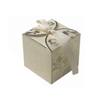 Boîte à bonbons dorée de luxe de style français, best-seller, avec carton et ruban pour les mariages