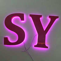 Enseigne LED 3D personnalisée avec lettres en acier inoxydable et bandes LED pour la publicité et les entreprises, les magasins, les cafés, éclairage lumineux
