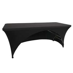 Nappe <span class=keywords><strong>de</strong></span> <span class=keywords><strong>table</strong></span> extensible en tissu ajusté pour banquet <span class=keywords><strong>de</strong></span> mariage, 6 pieds, 8 pieds, nappe en spandex pour <span class=keywords><strong>table</strong></span> rectangulaire - Product Image 4