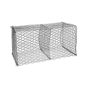 Gabion 3x1x1 भारी जाल भारी जस्ती हेक्स बुना पत्थर gabion तार जाल