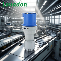 Prise industrielle femelle CE approuvée, sortie d'usine, 2P+E 16A 32A, 220V-240V, étanche IP44, connecteur bleu