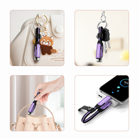 Câble de charge rapide multifonction USB 6-en-1 avec porte-clés, 60W PD Type-C, pour charge rapide et transfert de données, Gadget porte-clés 6-en-1, Fabricant OEM/ODM