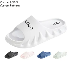 Slides Custom Logo Indoor And Outdoor Non Slip Thick Soled Beach Sandals Slides Slippers Men Ladies Eva Slippers