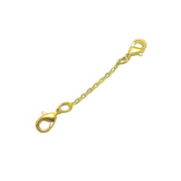 Chaîne de rallonge de sécurité en argent sterling 925 plaqué or avec fermoir à homard, fabrication en gros