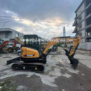 Miniexcavadora de cadenas SY35U de 3.5 toneladas con cilindro hidráulico Sany y motor Yanmar para movimiento de tierras y construcción (peso operativo) - Product Image 2