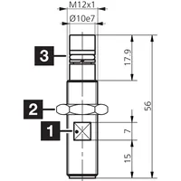 DCC12VHD2PS-B3-56-7 Protection contre les courts-circuits Distance de commutation de 2 mm Capteur de proximité inductif