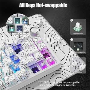Nuevo <span class=keywords><strong>Teclado</strong></span> Mecánico Inalámbrico para Juegos ATTACK SHARK X65 PRO HE, <span class=keywords><strong>Teclado</strong></span> para Juegos Trimodal con Iluminación RGB - Product Image 5