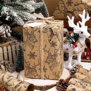 Sapin de Noël original, gros cerf à bois de cerf, biscuits au gingembre, collations, papier cadeau en cellophane - Product Image 5