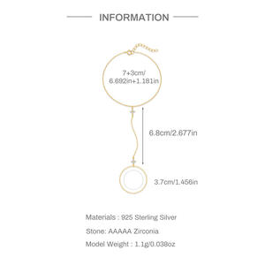 패션 체인 링크 팔찌 925 스털링 실버 체인 손가락 팔찌 4 클로버 지르콘 골드 도금 팔찌 여성용 - Product Image 5