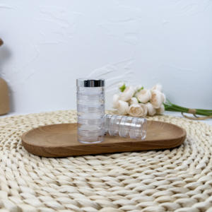 Récipient cosmétique vide 50ml 150ml pot en plastique givré transparent avec couvercles - Product Image 4