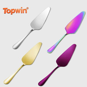 ชุดมีดเค้กและที่ตักเค้กงานแต่งงาน ทำจากสแตนเลสเคลือบ PVD สีทอง สำหรับงานเลี้ยงวันเกิด - Product Image 1