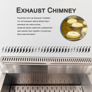 Friteuse commerciale sur pied au gaz GPL avec chauffage rapide et économe en énergie pour restaurant de restauration rapide - Product Image 4