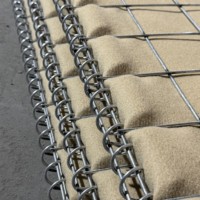 Conception de mur en gabion avec maille soudée à trous carrés, coût et prix par mètre pour les projets de gabions