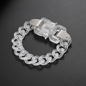 ALYX 9SM gelang akrilik transparan, Kalung rantai modis gesper angin fungsional untuk industri 1017 - Product Image 2