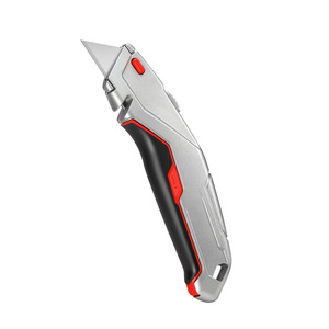 Cuchillo Multiusos <span class=keywords><strong>de</strong></span> Alta Resistencia, Cortador <span class=keywords><strong>de</strong></span> Cajas Autorretráctil y Cuchillo para Manualidades con Agarre Antideslizante, Pelacables y Orificio para Cordón - Product Image 3