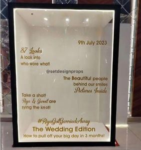 आधुनिक एलईडी लाइट डोर शादी फोटोग्राफी फोटो बूथ बॉक्स पृष्ठभूमि घटना सजावट प्रोप्स - Product Image 5