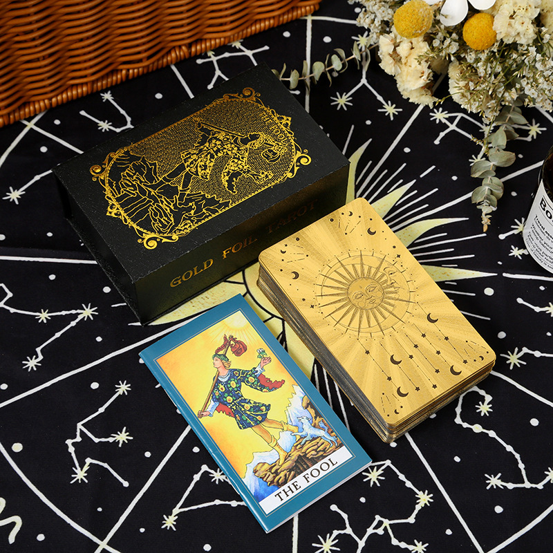 Tarot cartas estrellas doradas y Luna caja de regalo edición