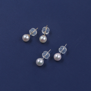 Boucles d'oreilles clous pour femme en argent plaqué or de qualité AAA avec <span class=keywords><strong>perle</strong></span> Akoya de mer du Sud - Product Image 1