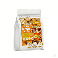 Thé Naturel au Gingembre et au Curcuma OEM – Soutient la Santé Immunitaire, Antioxydant, Anti-inflammatoire, Favorise la Digestion, Bien-être Quotidien – Tisane