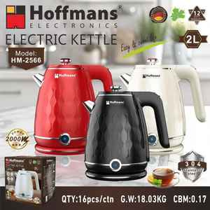 Bouilloire Électrique de Luxe Hoffmans 2L à Texture 3D, 2000W, en Acier Inoxydable 304 Robuste, <span class=keywords><strong>Chauffe</strong></span>-<span class=keywords><strong>Eau</strong></span> Sans Fil pour la Vente en Gros - Product Image 6