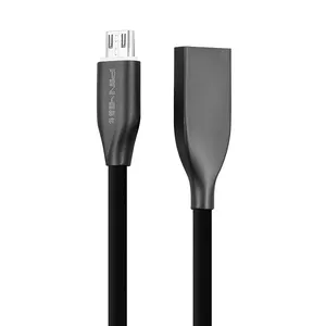 Hot selling usb to micro cable 1 m Zinc Alloy Silicone material fast charging micro usb to usb data sync charging cable