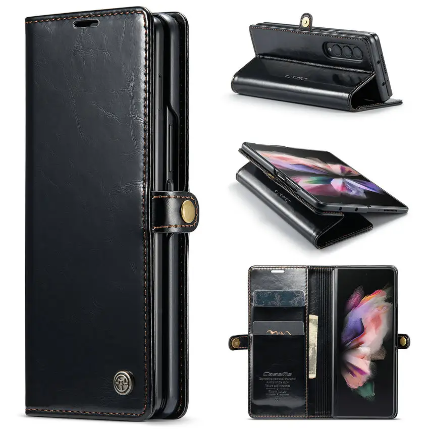 Neues Design 2022 CaseMe für Samsung Z Fold 4 Hülle Smartphone Kicks tand Sublimation Leder für Samsung Z Fold 5 4 3 Wallet Case