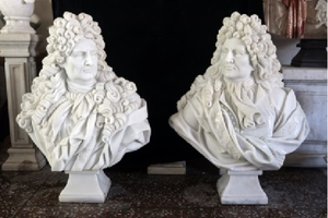 Statue de tête <span class=keywords><strong>en</strong></span> <span class=keywords><strong>marbre</strong></span> blanc célèbre, sculpture de <span class=keywords><strong>buste</strong></span> de Newton sculptée à la main dans la pierre - Product Image 2