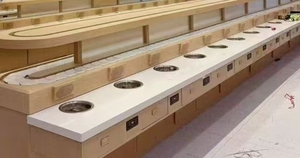 ระบบสายพานลำเลียงซูชิแบบเงียบมากรถไฟซูชิสำหรับร้านอาหาร - Product Image 3