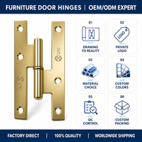 Charnières de porte sur mesure en SUS304, quincaillerie antirouille de haute qualité, durables pour portes pliantes de placards et quincaillerie de meubles.