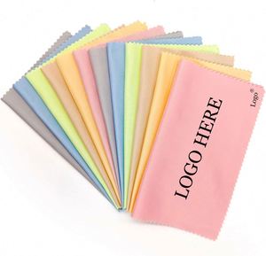 Vente flash - Lingettes de nettoyage pour lunettes en microfibre avec logo personnalisé OEM, lingettes de haute qualité et durables pour lunettes, pour cadeaux promotionnels - Product Image 1