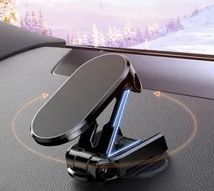 Suporte magnético dobrável para painel do carro, suporte dobrável para viva-voz, montagem multifuncional, suporte para celular do carro