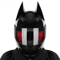 SLKE intégral ABS route équitation course moto moto électrique moto chauve-souris oreille homme casque