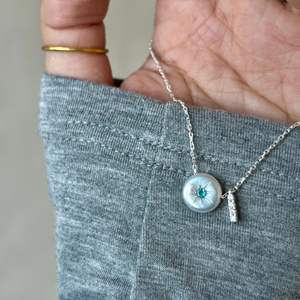 S925 Pure <b>Silver</b> Octagonal <b>Star</b> Tassel <b>Necklace</b> with Rice-Shaped Y-Designed Collarbone Chain Elegant Simple Box Chain - Product Image 2