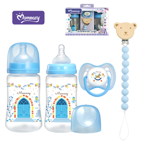Ensemble de biberons pour bébé nouveau-né, <span class=keywords><strong>anti</strong></span>-coliques, avec sucette, kit d'alimentation, 4 pièces, ensemble cadeau pour nourrissons - Product Image 5
