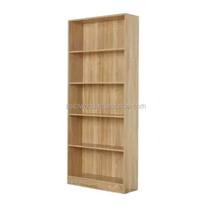 Tall Boekenkast Opslag Houten Boek Plank Thuis Kantoor 5 Planken