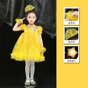 Abito da Spettacolo per <span class=keywords><strong>Capodanno</strong></span>, Gonna Vaporosa, Vestito da Principessa in Tulle, Costume da Palcoscenico per Piccole Stelle - Product Image 5