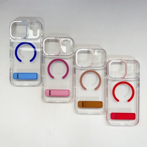 <span class=keywords><strong>Funda</strong></span> Transparente Antigolpes Estilo INS con Soporte Metálico y Purpurina, Carcasa Magnética para <span class=keywords><strong>iPhone</strong></span> 17 16 15 Pro Max - Product Image 5