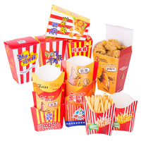 Boîtes d'emballage personnalisées pour snacks et restauration rapide, contenants jetables pour frites, poulet frit, boîtes à lunch, à emporter, OEM