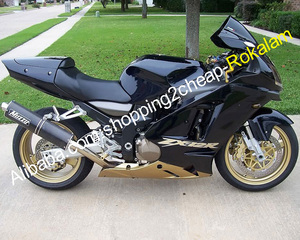 Golden Black Fairing For Kawasaki Ninja ZX-12R 2002 2003 2004 2005 2006 ZX12R 02 03 04 05 06 ZX 12R ABS Custom Fairings Kit