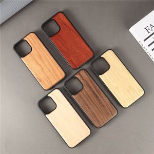 เคสโทรศัพท์ลายไม้ธรรมชาติสำหรับ iPhone 17 Pro Series เคสโทรศัพท์ TPU ไม้วอลนัทแท้สำหรับ iPhone 16 15 14 <span class=keywords><strong>13</strong></span> - Product Image 1