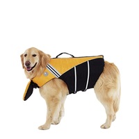 Juicepet Harnais de flottaison pour chien, motif sport, été, polyester, réglable, durable, flottabilité accrue, système de fixation sécurisé pour petits chiens